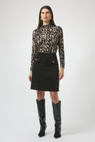 Animal Print High Neck Top