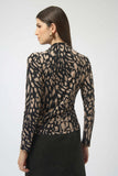 Animal Print High Neck Top