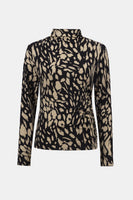 Animal Print High Neck Top