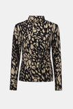 Animal Print High Neck Top