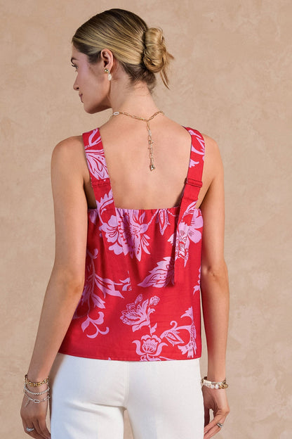 Floral Twist Halter Neck Top