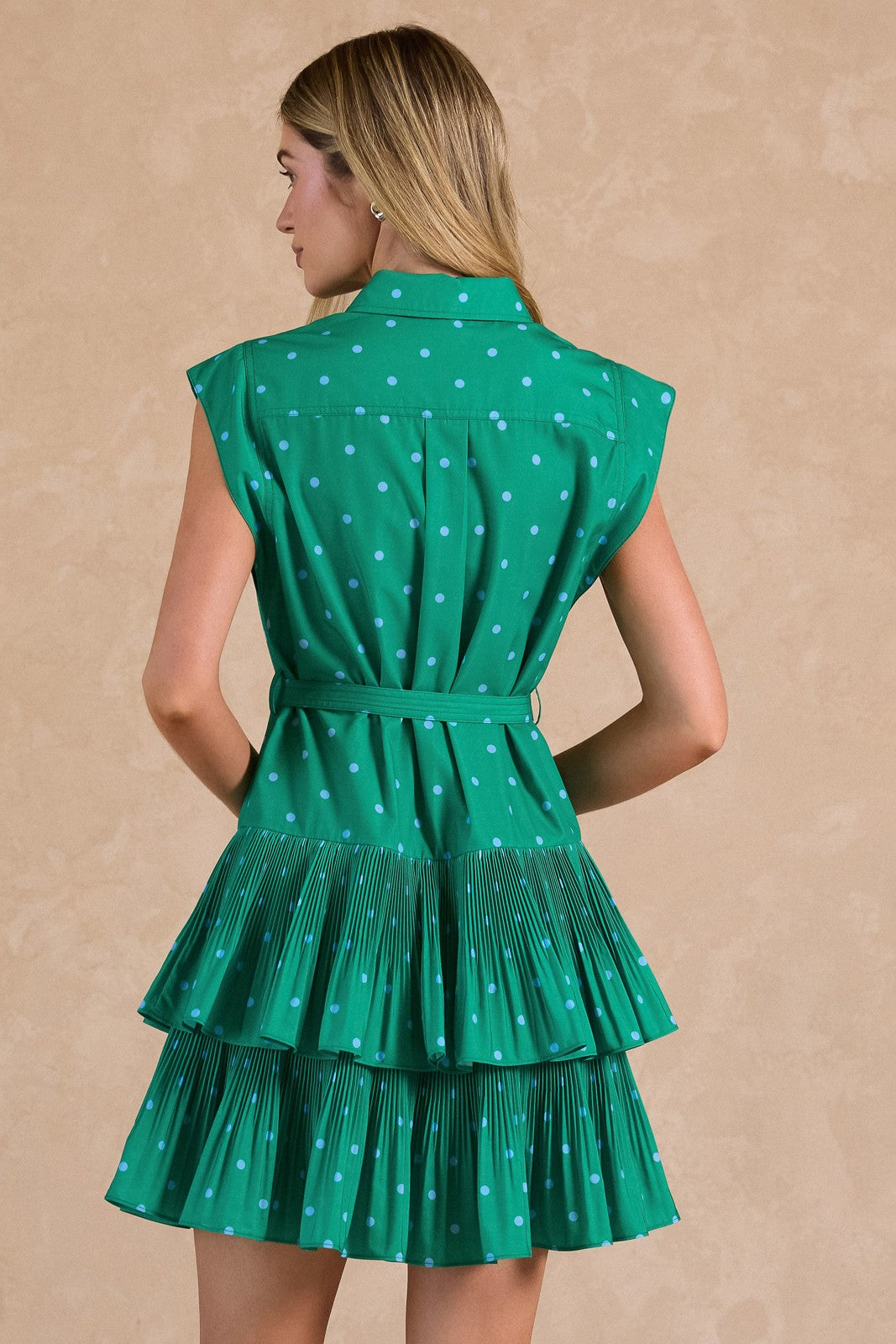 Polka Dot Tiered Mini Dress