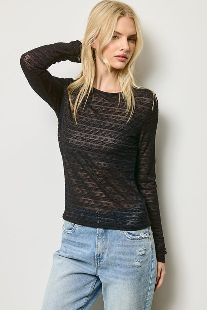 Lace Long Sleeve Top