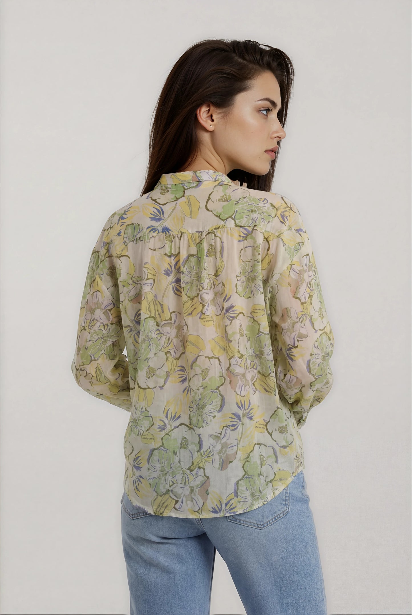 Long Sleeve Floral Print Top