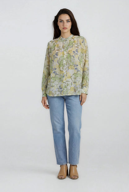 Long Sleeve Floral Print Top