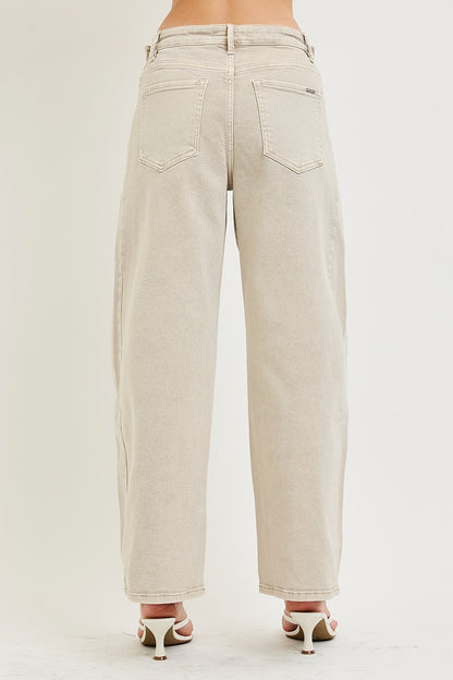 Slouchy Barrel Pants With Adjustable Tabs