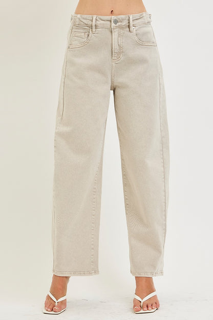 Slouchy Barrel Pants With Adjustable Tabs