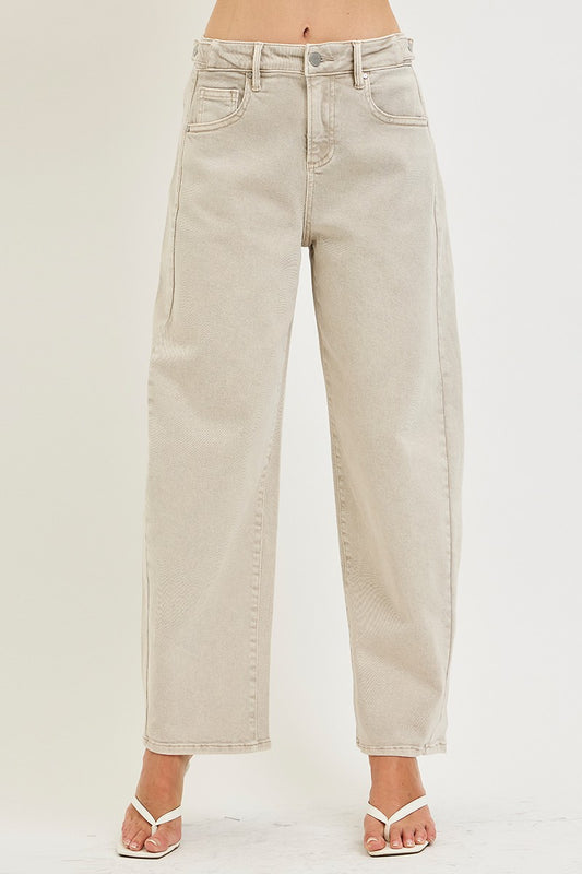 Slouchy Barrel Pants With Adjustable Tabs