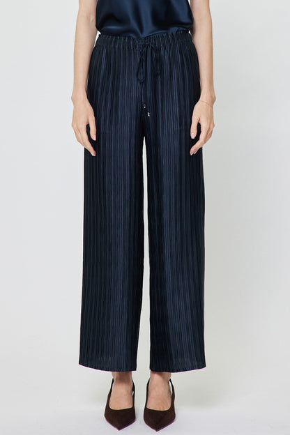 Crinkle Pleated Drawstring Pants