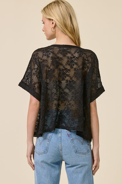 Lace Oversized Tee