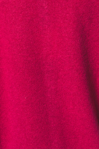 Oversized Crewneck Cardigan Raspberry