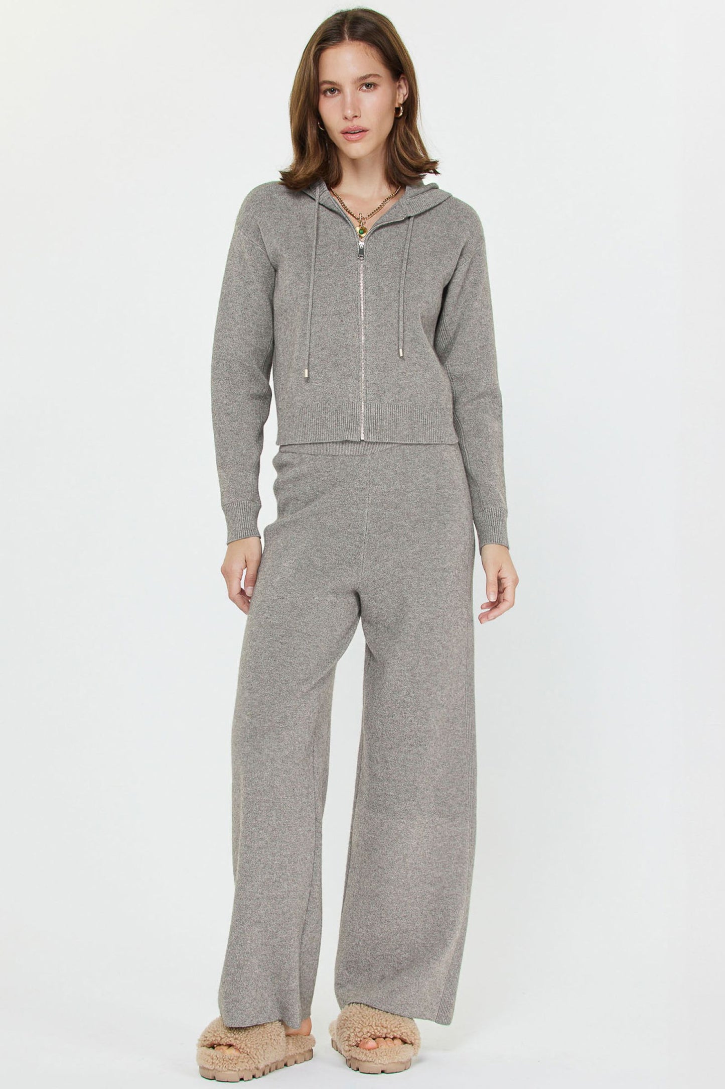 High-Rise Sweater Knit Pants