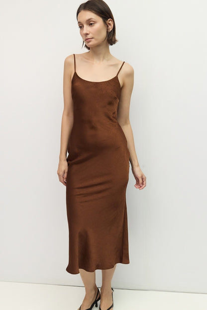 The Jasmine Satin Bias-Cut Dress