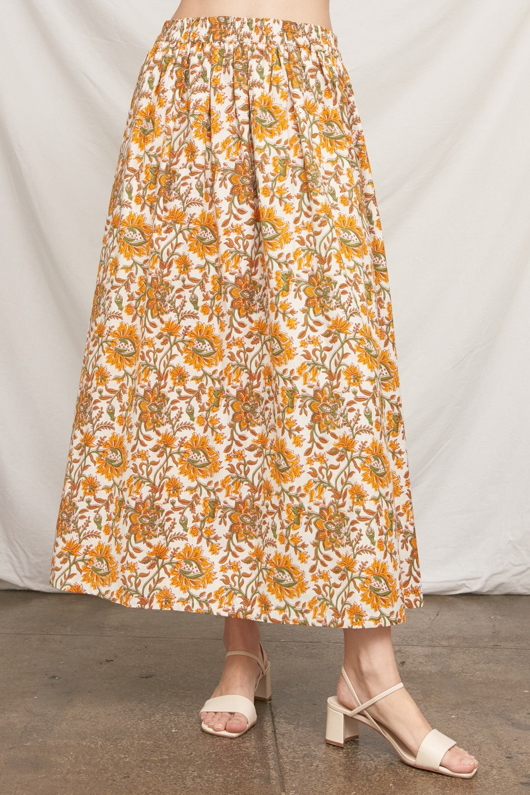 Floral Print Maxi Skirt
