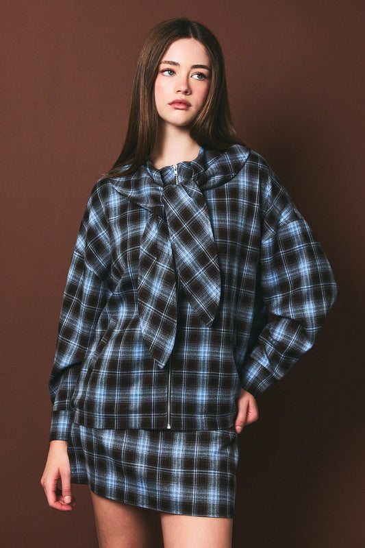 Scarf Detail Boxy Jacket