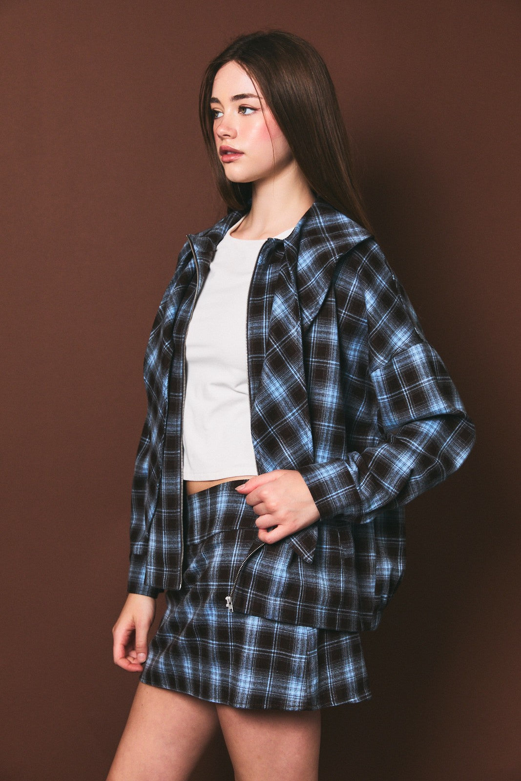 Scarf Detail Boxy Jacket