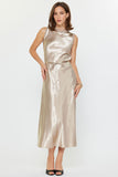 Mix Media Satin Dress