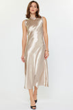 Mix Media Satin Dress
