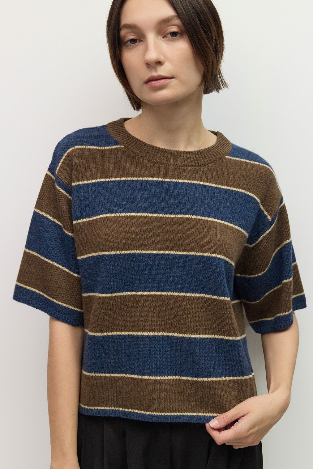 The Pam Striped Boxy Sweater