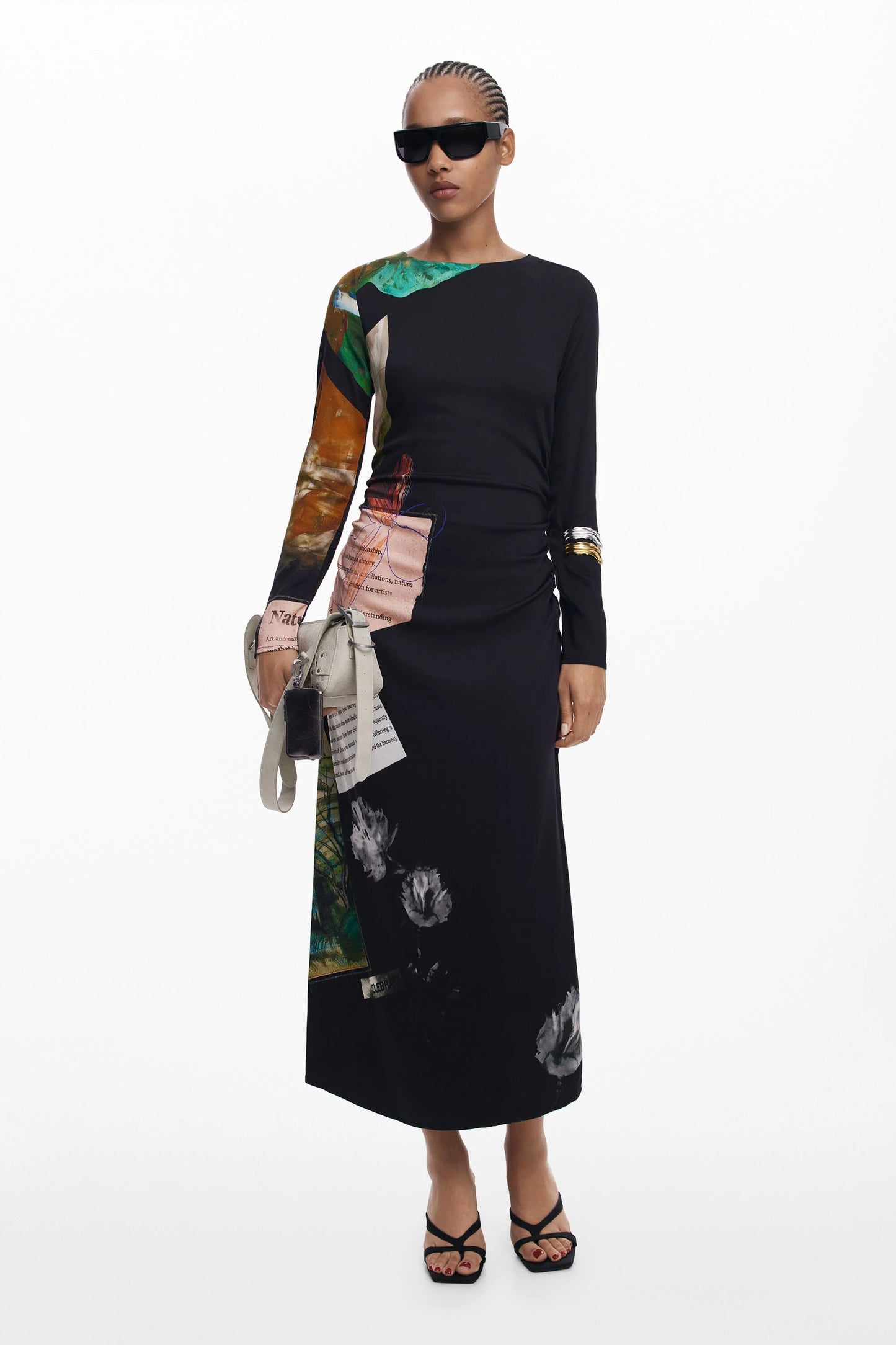 Collage Asymmetrical Dress