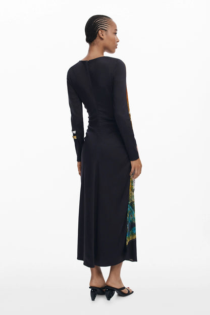 Collage Asymmetrical Dress