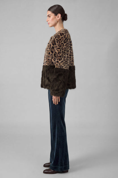 Leopard Faux Fur Jacket