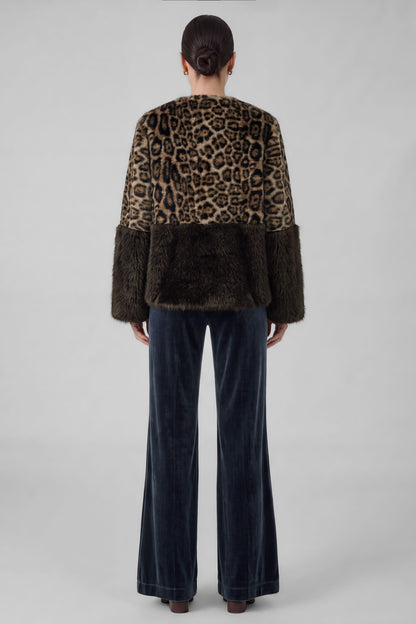 Leopard Faux Fur Jacket