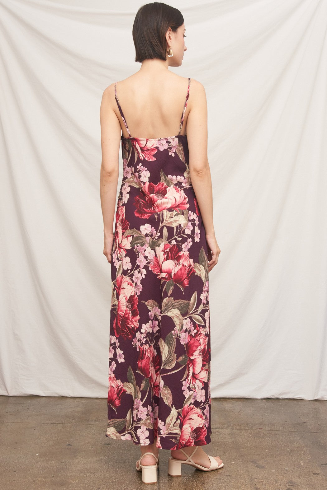 Sleeveless Cowl Neck Maxi Dress