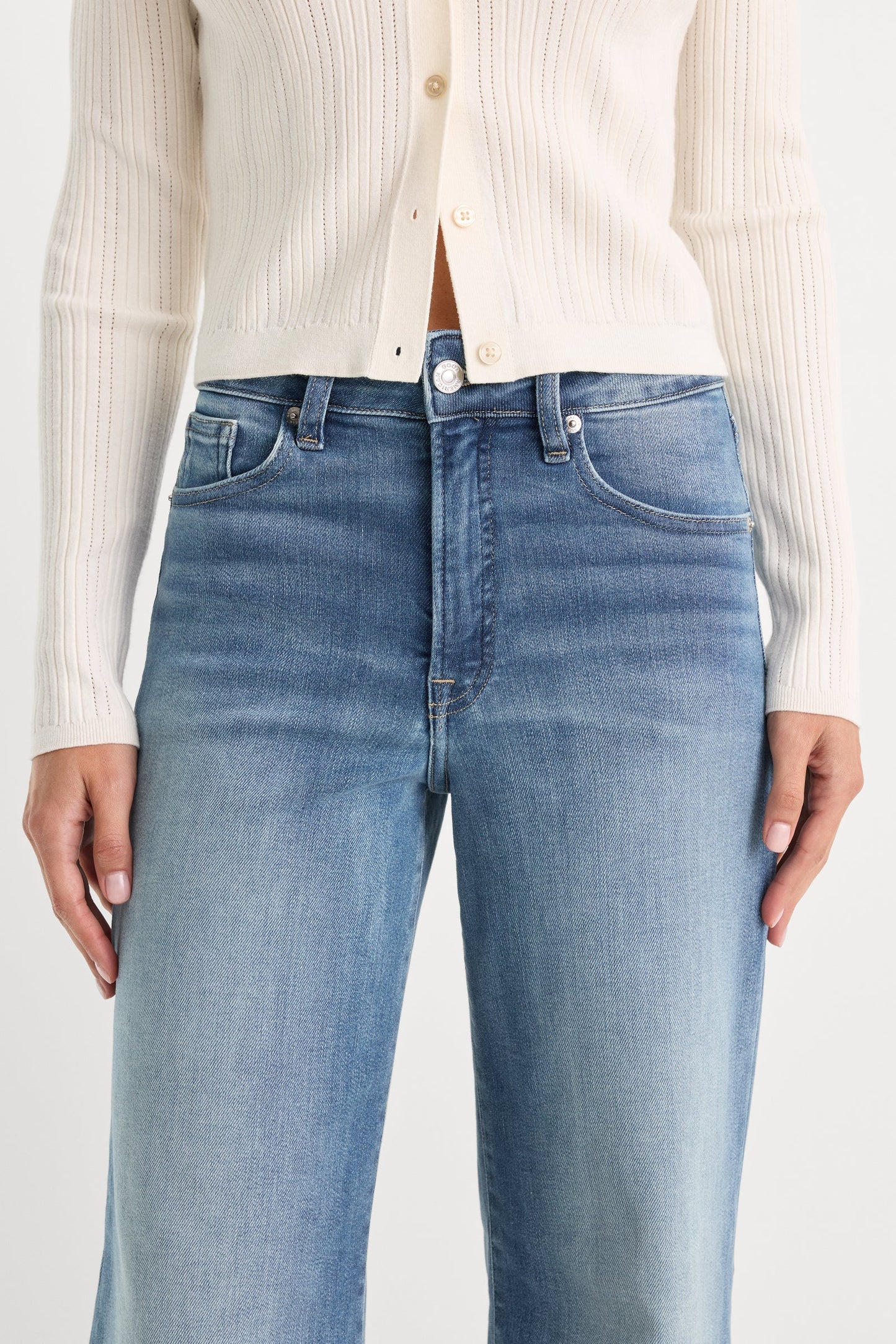Soft Tech Good Waist Palazzo Ankle Jeans