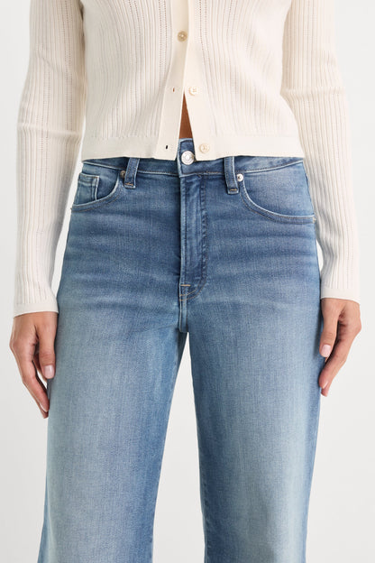 Soft Tech Good Waist Palazzo Ankle Jeans