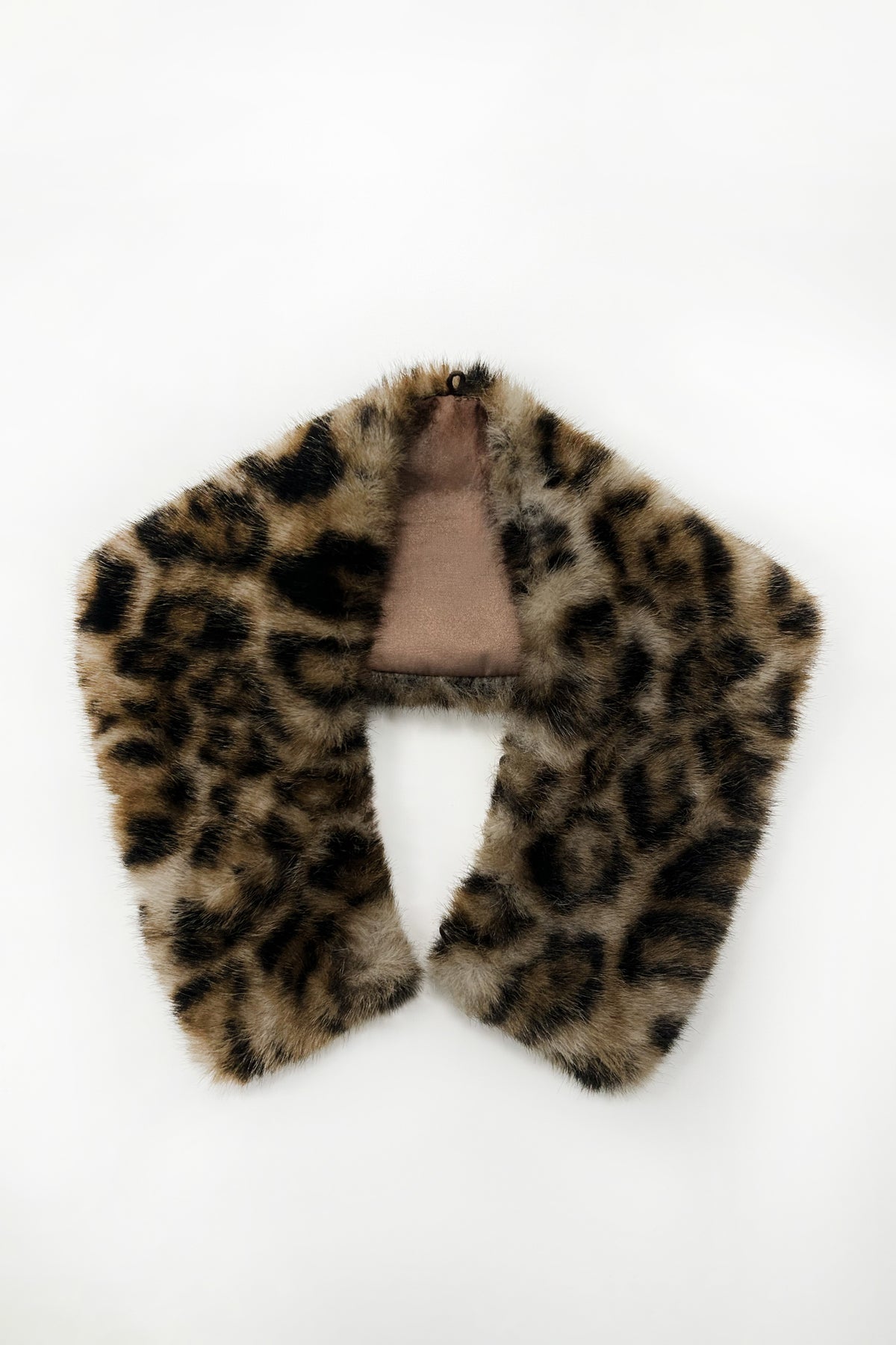 Leopard Faux Fur Collar Cardigan