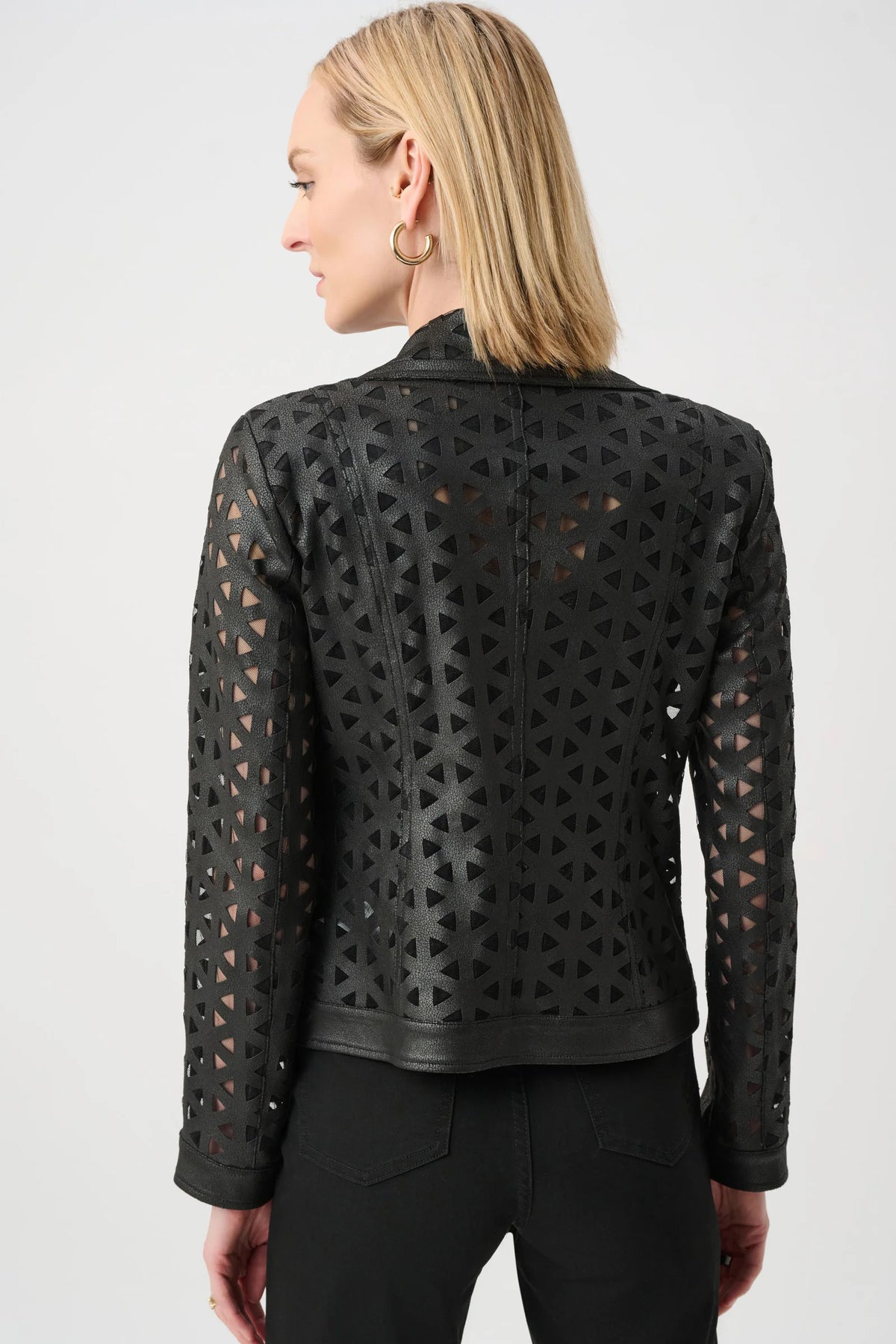 Foiled Faux Suede Moto Jacket
