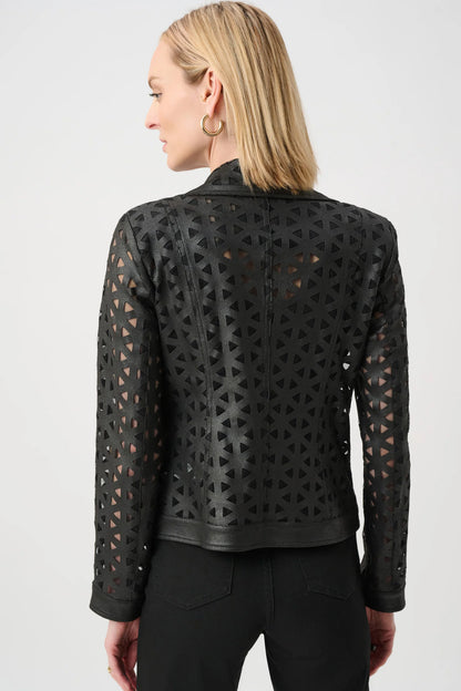 Foiled Faux Suede Moto Jacket
