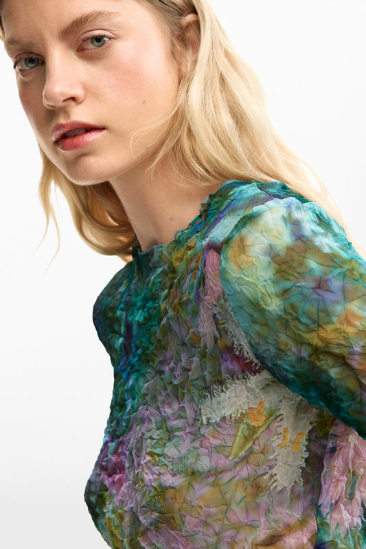 Texture Flowers Top