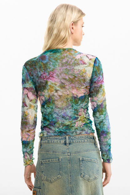 Texture Flowers Top