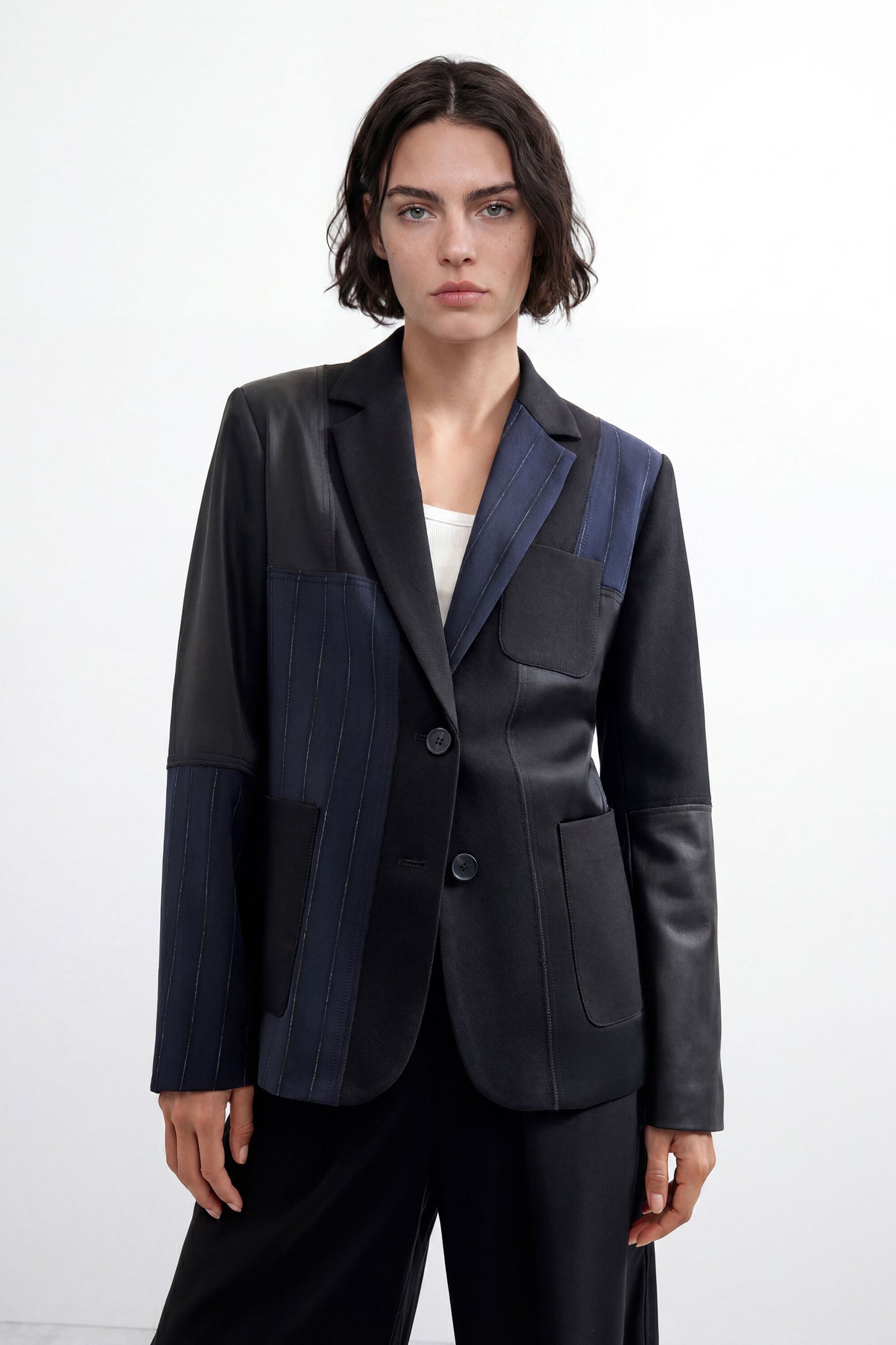 Mixed Media Blazer
