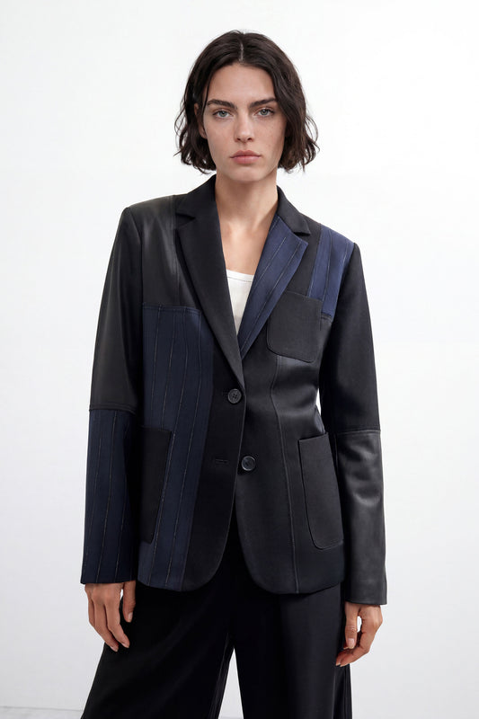 Mixed Media Blazer
