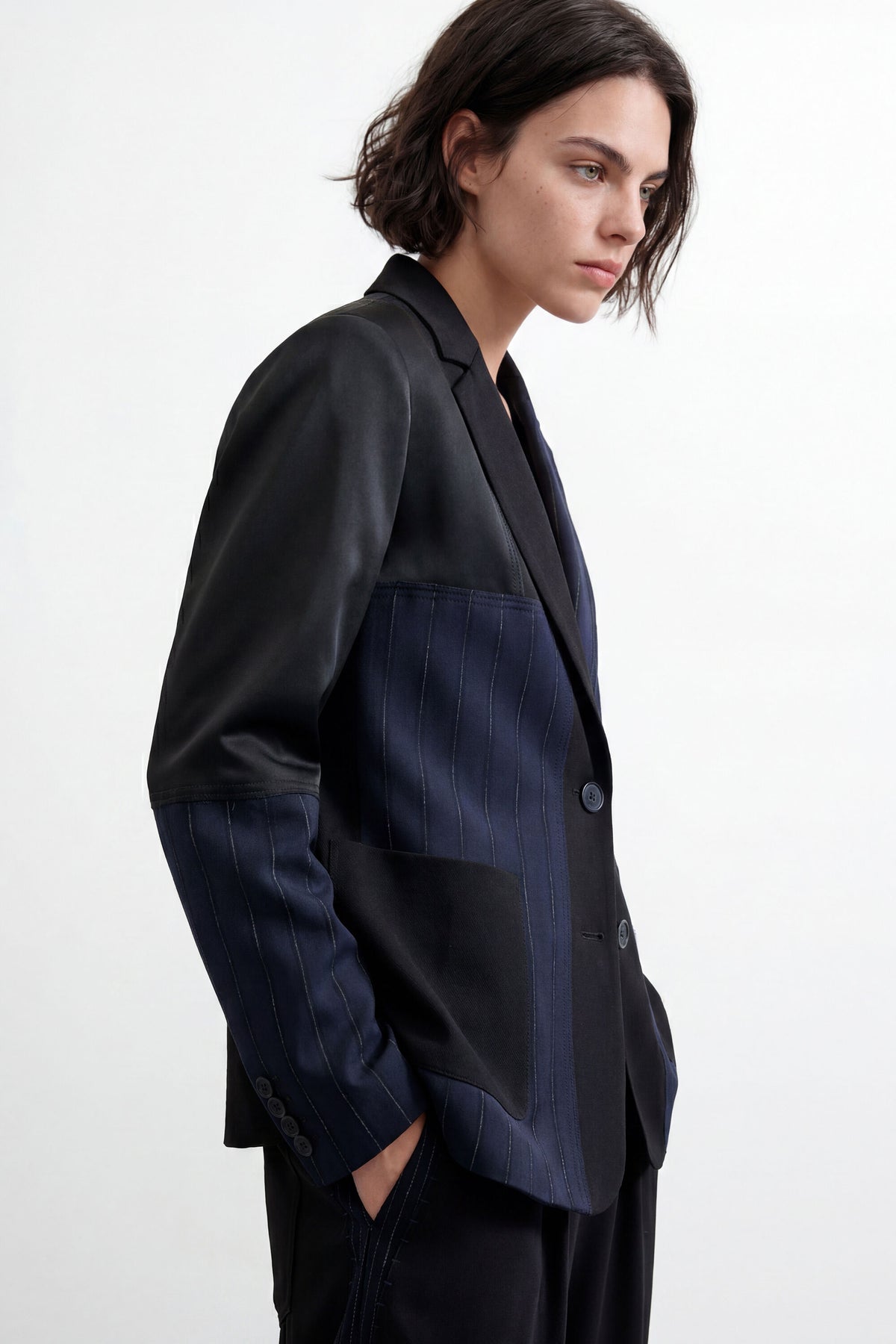 Mixed Media Blazer