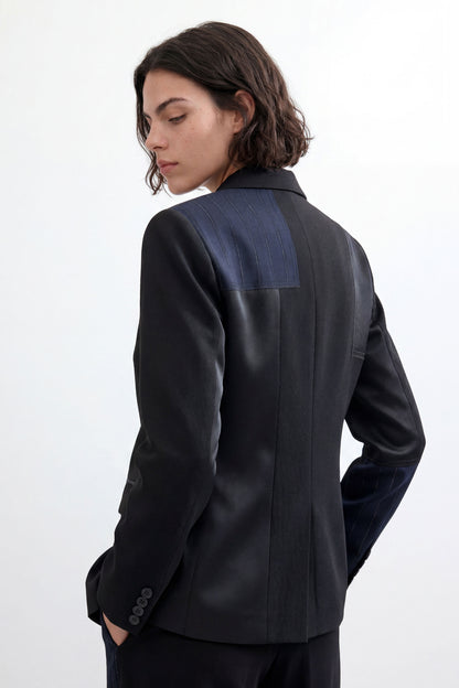 Mixed Media Blazer