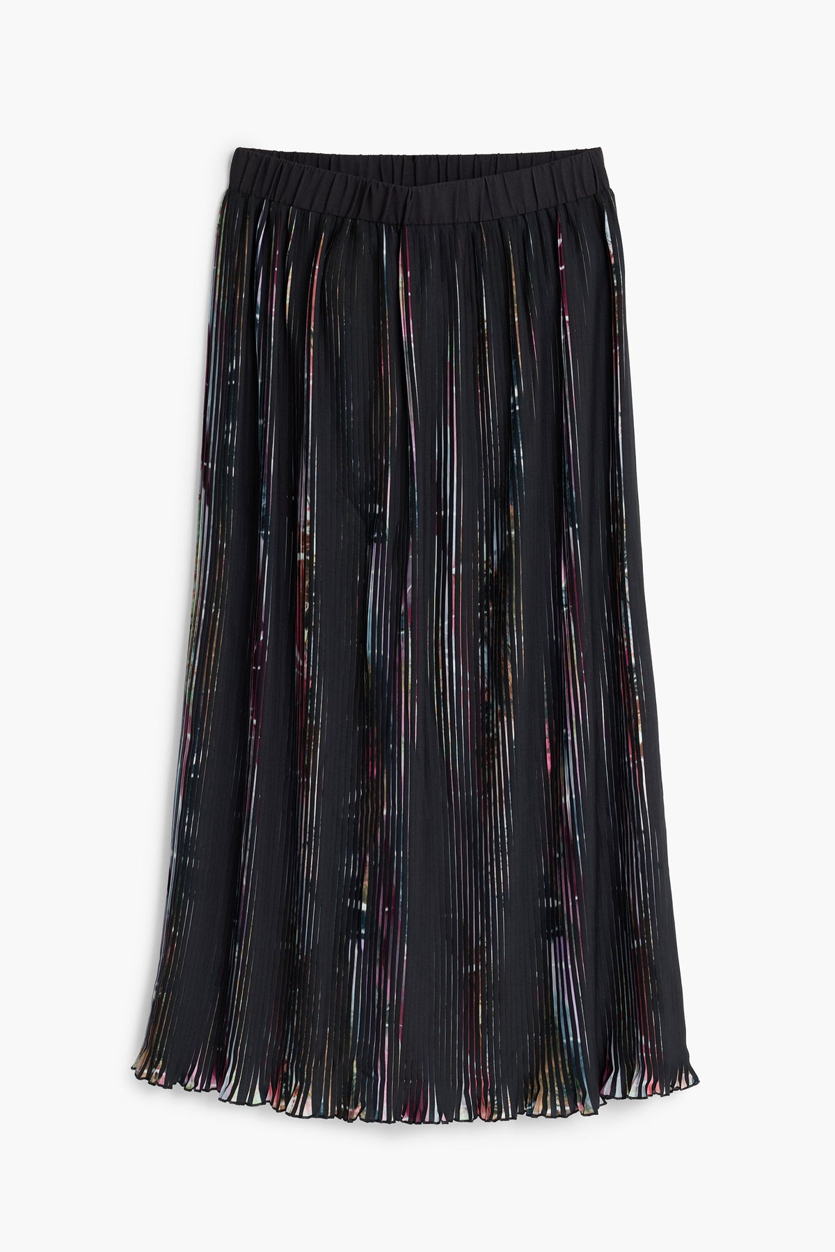 Floral Pleated Midi Skirt