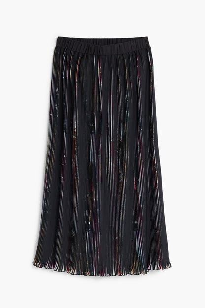 Floral Pleated Midi Skirt