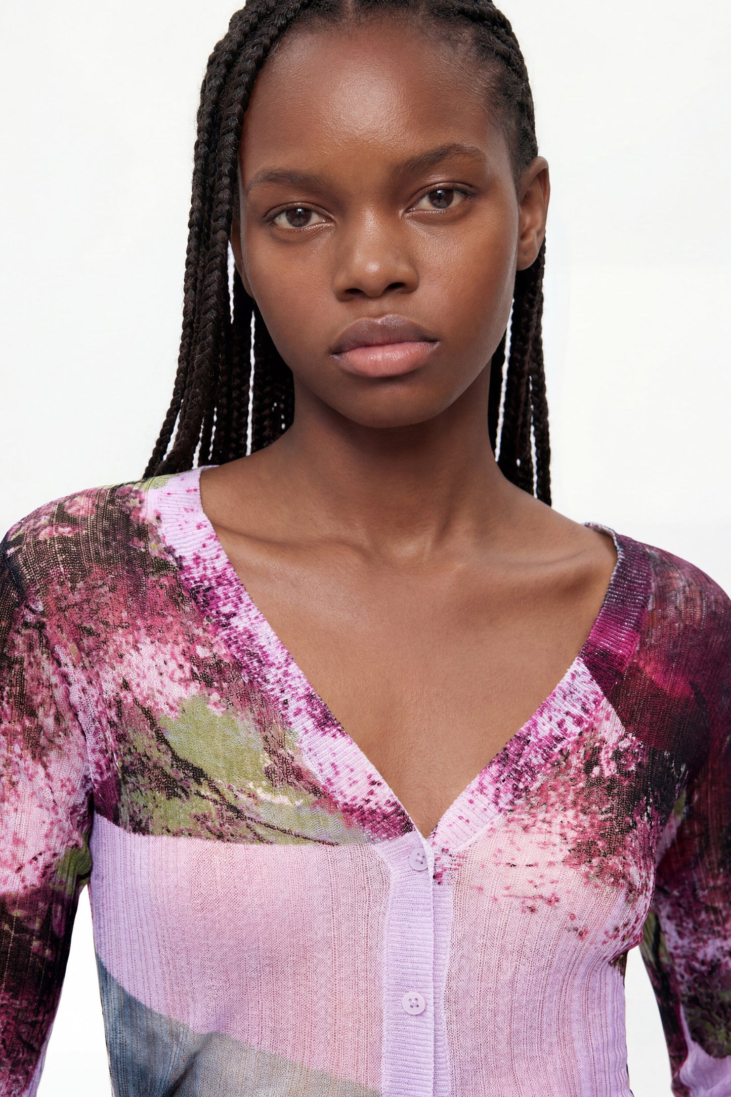 Lightweight V-Neck Lilac Sweater