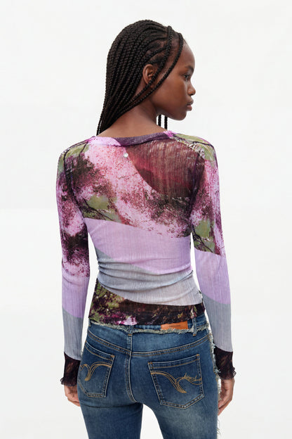 Lightweight V-Neck Lilac Sweater