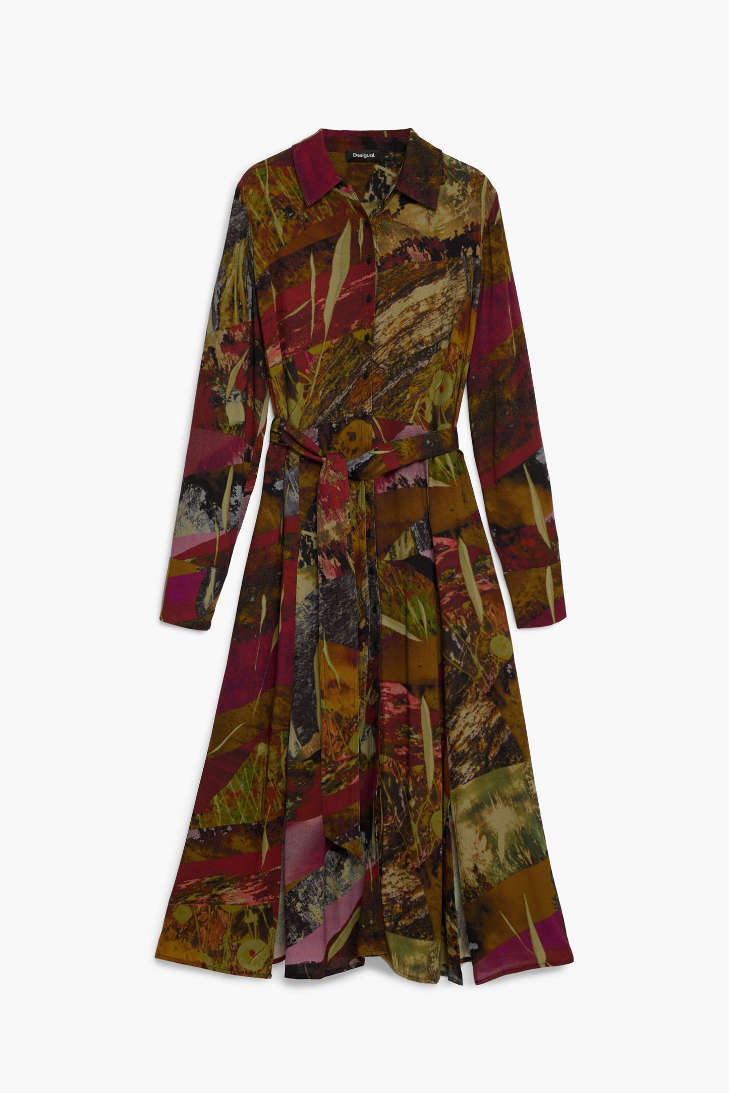 Long Sleeve Button Down Midi Dress