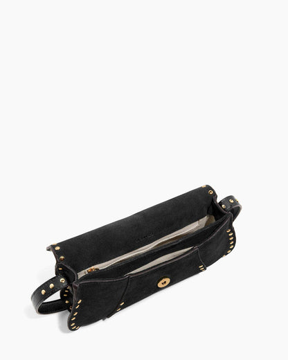 Amour Baguette Black Suede