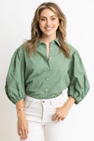 Solid Poplin Button Up