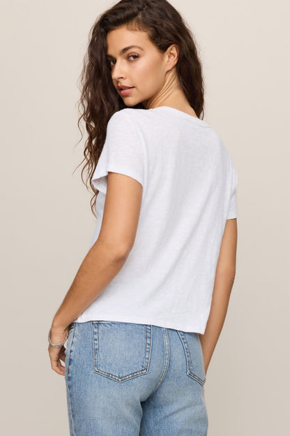 Junie Slub Tee Shirt White