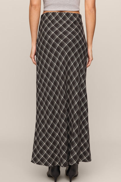 Europa Plaid Maxi Skirt