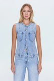 Gia Fitted Collarless Vest