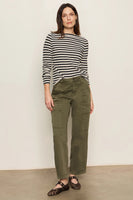 Long Sleeve Stripe Boatneck Tee